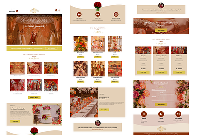 Wedding Planner Web Design adobexd adobexdtutorial branding design designer designer portfolio poster design ui ux youtube