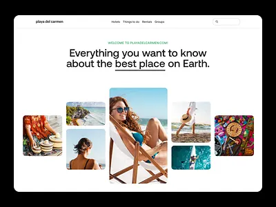 Travel Website clean ecommerce hotels landing page mexico minimal product design resorts travel tropical user experience user interface website