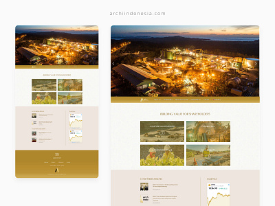 archiindonesia.com commodity company design flat gold indonesia mining ui ux web website website design