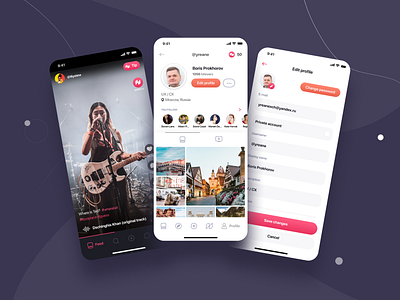 Hyprr Profile app design ux