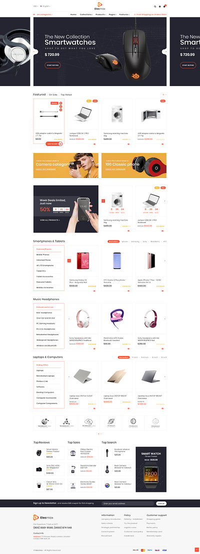 Electronic Homepage ecomerce electronic homepage homepage design supper maket