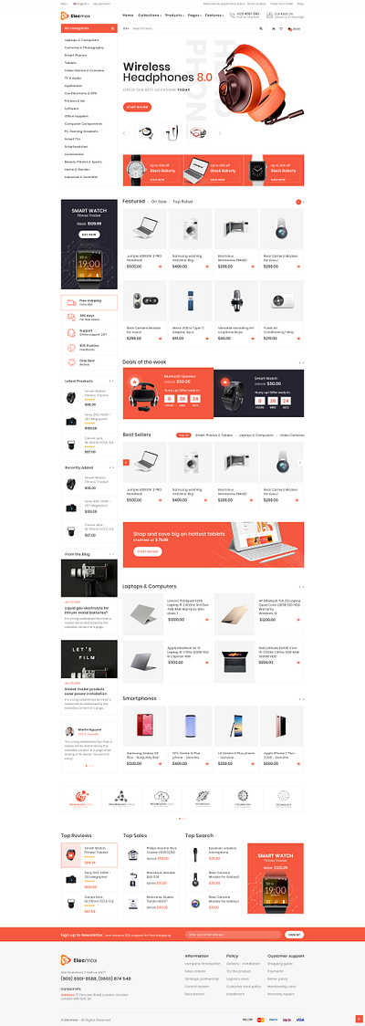 Electronic Homepage design ecommerce electronic homepage supper maket