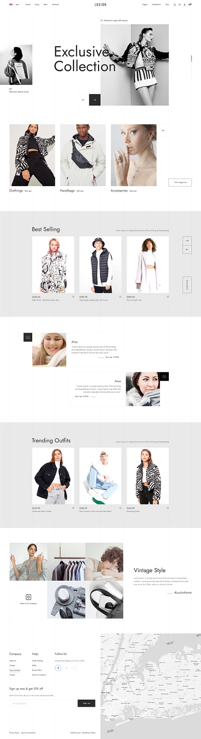 Home Fashion clean clean design clean ui design homepage minimalist photoshop ui ux wordpress theme