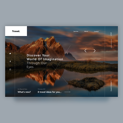 Landing Page UI Design Concept branding design illustration landingpage travel ui ux web web design webdesign website