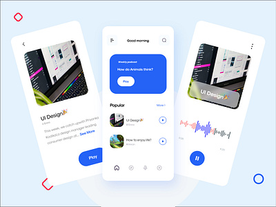 Podcast Ui app design icon minimal ui ui ux ui design uiux uix uixdesign uixu ux