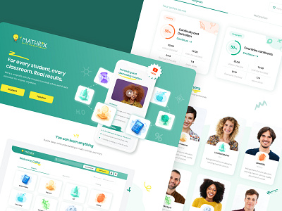 Online Education Platform dashboad education education website educational for sale green interface layout online education platform sale ui uidesign uikit uiux user interface web web design website