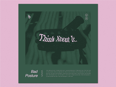 Bad Posture // Think About It. album art album cover camcorder garageband grain grainy handycam indie music single cover video camera