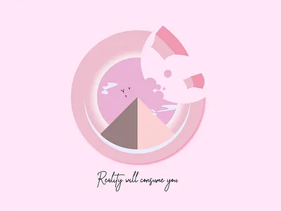 Reality Will Consume You adobe illustrator design illustration minimal pyramid