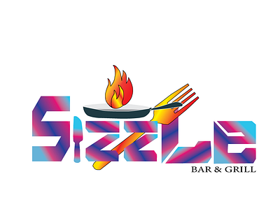 Sizzle @bar @grill @restaurant branding logo modern logo