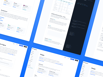 Flagpack Docs pages article blue code developer docs documentation flagpack flags framework text ui website