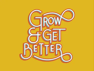 Grow and Get Better Dribbble Animation animation design lettering logo typography
