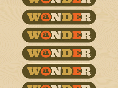 Wonder/Wander adventure badge badge design hiking illustration outdoor badge outdoors patch patch design travel travel logo type art type design