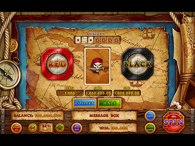 Gamble game for the Pirates slot machine bonus design bonus game bonus round design digital art gamble gamble game gambling gambling art game art game design game slot graphic design online slot design slot symbols design