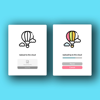 Daily UI 031 - "File Upload" 031 daily ui daily ui 031 daily ui challenge dailyui dailyuichallenge design file upload loading bar loading screen ui upload to cloud