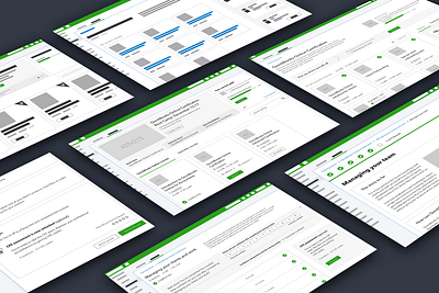 Wireframe Inspiration: Low and High fidelity mix branding courses cpe credits elearning exams lessons modules prototype ui ux ux design wireframe