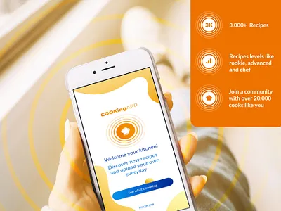Cooking App Mobile UI • Advertising advertising app cooking cooking app design mobile mobile app ui ui design ux ux design