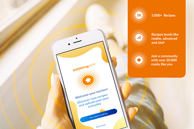 Cooking App Mobile UI • Advertising advertising app cooking cooking app design mobile mobile app ui ui design ux ux design