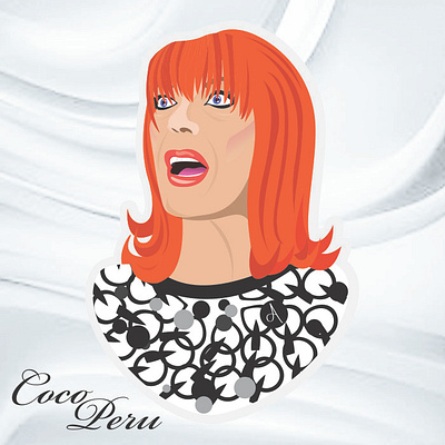 Coco Peru drag queen illustration