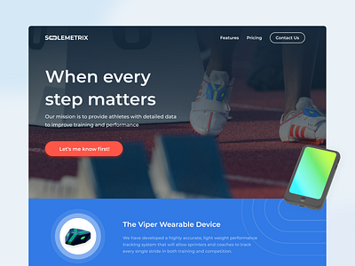 Wearable Device - Sports - Landing Page brand device landingpage sport web