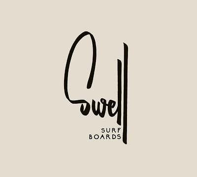 Swell take 1 brush lettering hand lettering lettering letters logo surf swell type typography