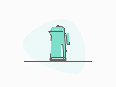 Kettle affinity designer icon illustration kettle kitchen lineart teapot vector