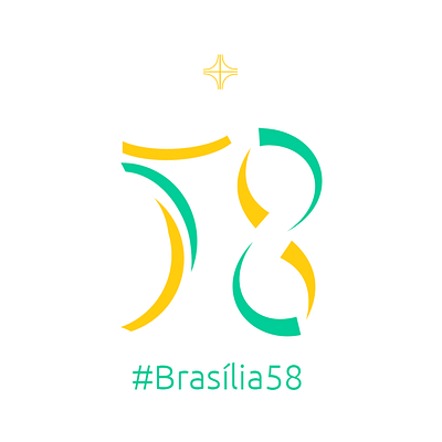 Brasília 58 Anos brand branding brasília icon logo