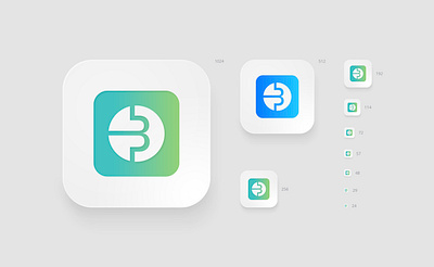 B Mobile apps icon design @adobe illustrator adobe illustrator b icon b letter logo b logo brand identity creative design creative logo design icon design logo mobile app design