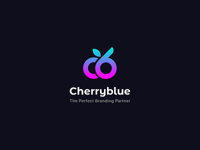 cherryblue Logo - Negative Version brand brand design brand identity branding branding design clean logo design illustration logo logo design logodesign logomaker logomark logomarks logos vector