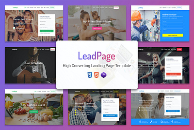 LeadPage - Multipurpose Marketing HTML Landing Page Template chef website creative agency dental clinic electrician food meal kit delivery food website guitar landing page guitar lessons landing page medical website musician musician landing page painters and decorators pilates pilates landing page pilates website yoga yoga studio yoga teacher yoga website