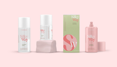 Silky Way arod. brand identity branding face skincare graphicdesign logo package design skincare