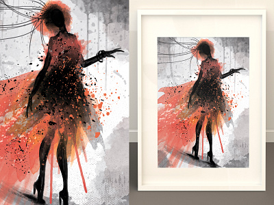 "Watercolor fashion" by Masha Van for Intalence Art, Path 3 creative arts digital art fashion illustration illustration model vogue watercolor