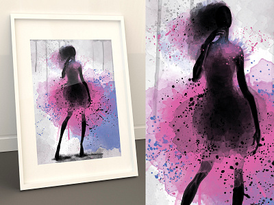 "Watercolor fashion" by Masha Van for Intalence Art, Path 2 creative arts digital art fashion illustration illustration model vogue watercolor