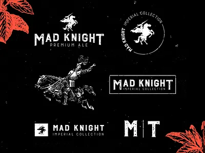 MAD KNIGHT Premium Ale branding design flat icon icons illustration type ui