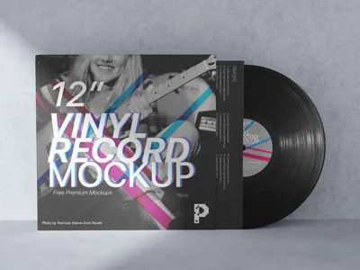 Free Vinyl Record Disc Mockup design resources design template disc free freebie mockup music music record pixpine psd psd mockup psd template record record disc record label recording vinyl record vinyl records