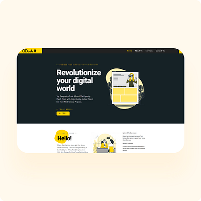 Revolutionize your digital world || QdeskIT landing ui uidesign uiux ux webdesign webdesigner webdevelopment website website design