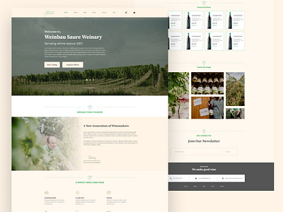 Winary company web design bootstrap template business website crative ui design figma design modern ui ux modern wineary ui template ui ux web template webdesign website design winery winery company winery template winery ui