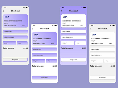 Credit card check out screen checkout credit card dailyui designer ios app mobile ui pay now ui ui designer uiux ux ux designer