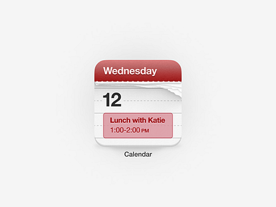 Calendar widget but it's 2012 again apple calendar design ios ui widget