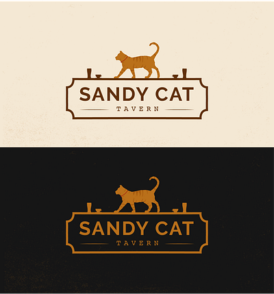 Sandy Cat Tavern - Light branding clean design flat identity logo logo design sketch typography ui ui ux design