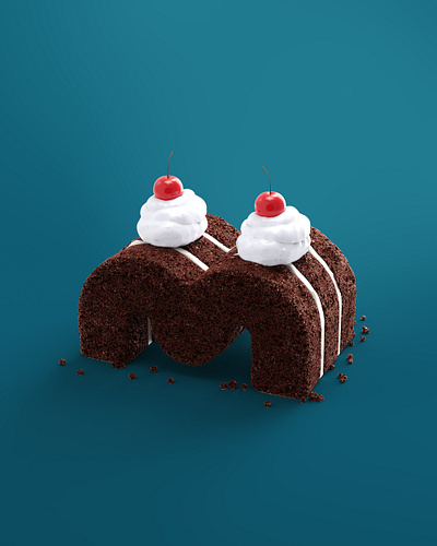 Ooey Gooey Number 36daysoftype 3dtypography food graphicdesign illustration