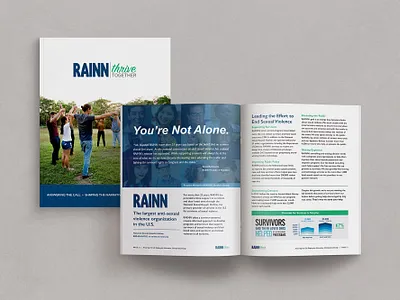 Sponsorship Proposal for RAINN's Thrive Together Campaign campaign create positivity design partner editorial design giving back live pono non profit nonprofit proposal sponsorship support survivors