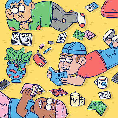 Chilling Out - Auckland Zinefest cartoon character illustration zine