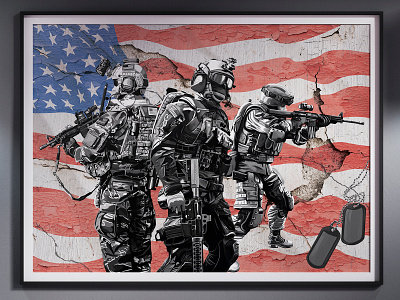 "Army" by Masha Van for Intalence Art art digital art illustration usa