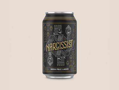 Narcissist beer beer branding beer label branding illustration jack of hops packaging playing cards