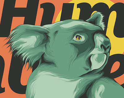 Koala animal animal art badge branding design illustration koala koala bear logo poster art poster design posters vector