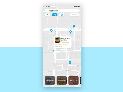 Daily UI 029 - Map app daily ui design flat graphic design minimal ui ux web