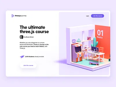 Three.js Journey Website 3d blender c4d color design formation illustration octane threejs ui webgl