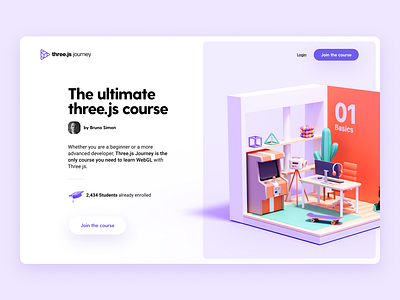 Three.js Journey Website 3d blender c4d color design formation illustration octane threejs ui webgl