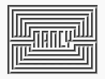 Minimalistic Maze 3d black white depth greyscale maze minimal name