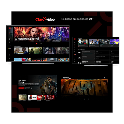 ClaroVideo - OTT App exploration app app ui figma interfacedesign